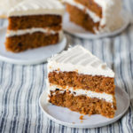 Plate carrot cake slices