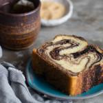 Sweet zebra bread.
